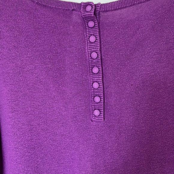 Loft Purple Sweater with Button Detail - Picture 8 of 9